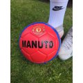  Fotbalový míč - MANCHESTER UNITED - červeno-modrý