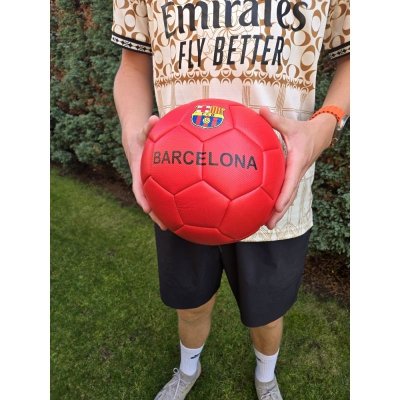  Fotbalový míč - BARCELONA - červený